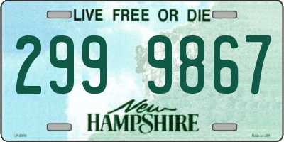 NH license plate 2999867
