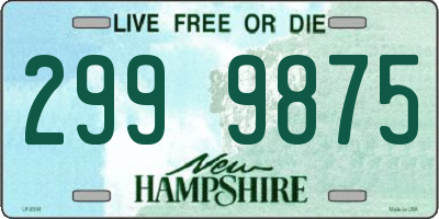 NH license plate 2999875