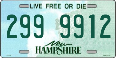 NH license plate 2999912
