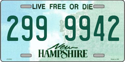 NH license plate 2999942