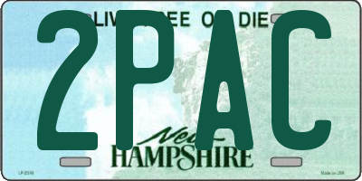 NH license plate 2PAC