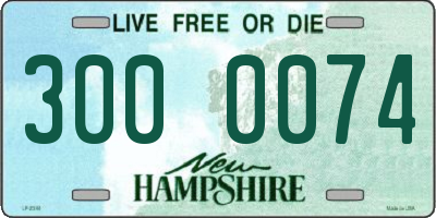 NH license plate 3000074