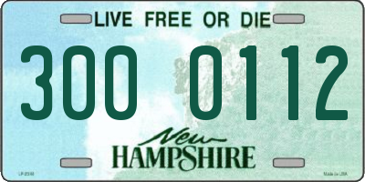 NH license plate 3000112