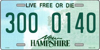 NH license plate 3000140