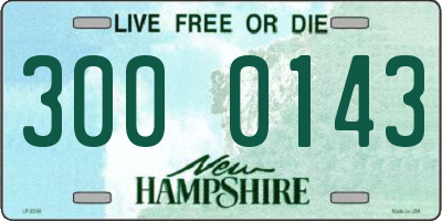 NH license plate 3000143