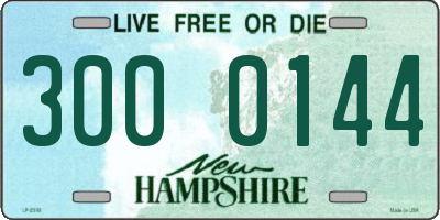 NH license plate 3000144