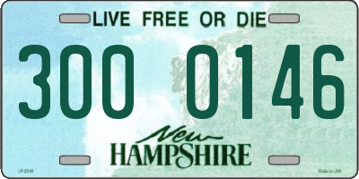 NH license plate 3000146
