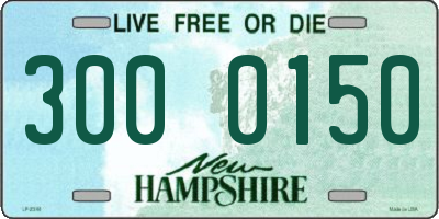 NH license plate 3000150