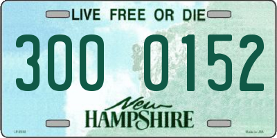 NH license plate 3000152