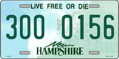 NH license plate 3000156
