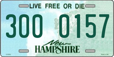 NH license plate 3000157