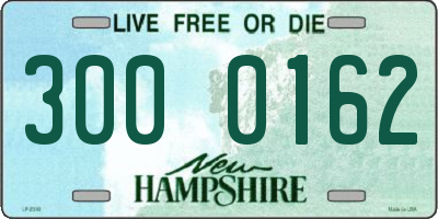 NH license plate 3000162