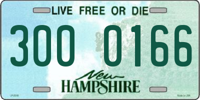 NH license plate 3000166