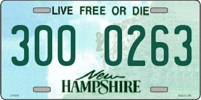 NH license plate 3000263
