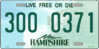 NH license plate 3000371