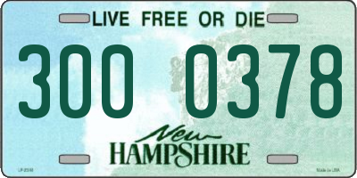 NH license plate 3000378