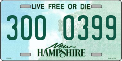 NH license plate 3000399