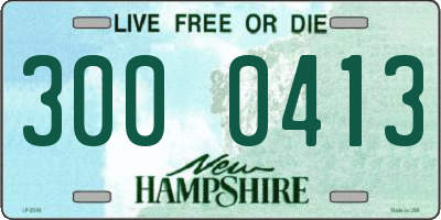 NH license plate 3000413