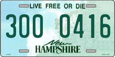 NH license plate 3000416