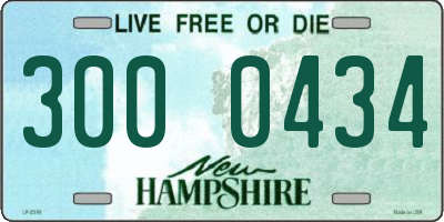 NH license plate 3000434