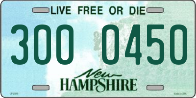 NH license plate 3000450