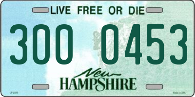 NH license plate 3000453