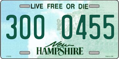 NH license plate 3000455