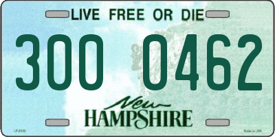 NH license plate 3000462