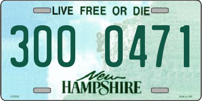 NH license plate 3000471