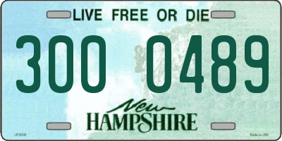NH license plate 3000489