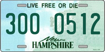 NH license plate 3000512
