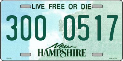 NH license plate 3000517