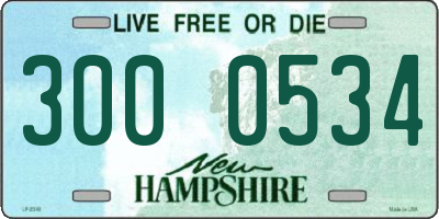 NH license plate 3000534