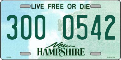 NH license plate 3000542
