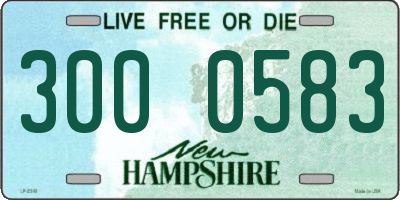 NH license plate 3000583