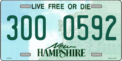 NH license plate 3000592