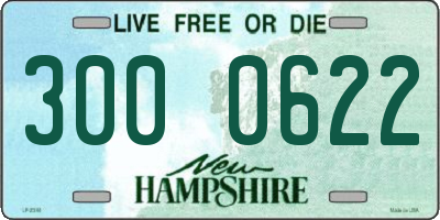 NH license plate 3000622