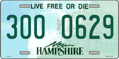 NH license plate 3000629