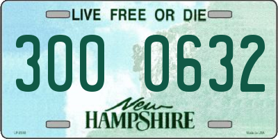 NH license plate 3000632