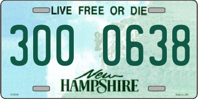 NH license plate 3000638