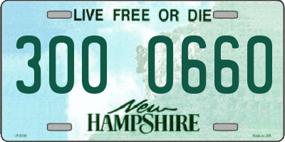 NH license plate 3000660