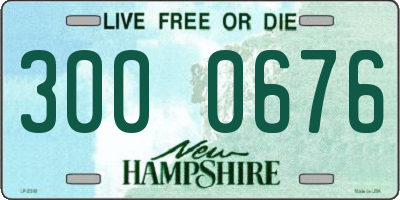 NH license plate 3000676