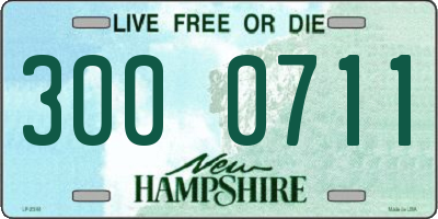 NH license plate 3000711