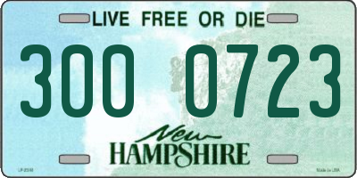 NH license plate 3000723
