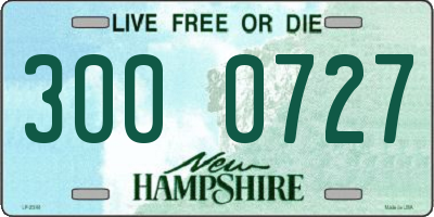 NH license plate 3000727