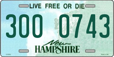 NH license plate 3000743