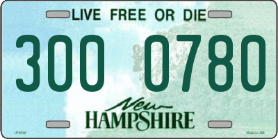 NH license plate 3000780