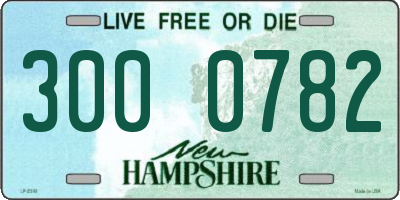 NH license plate 3000782