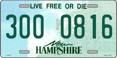 NH license plate 3000816