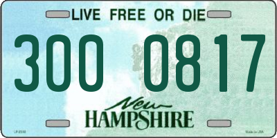 NH license plate 3000817